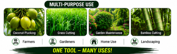 Heavy Duty Grass Sickle Cutter Head for Gardening & Coconut Tree Cutting
