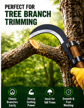 Heavy Duty Grass Sickle Cutter Head for Gardening & Coconut Tree Cutting