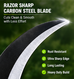 Heavy Duty Grass Sickle Cutter Head for Gardening & Coconut Tree Cutting
