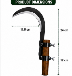 Heavy Duty Grass Sickle Cutter Head for Gardening & Coconut Tree Cutting