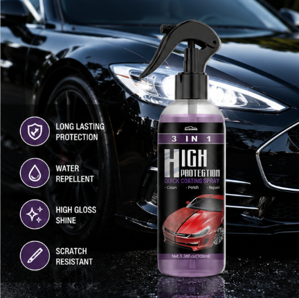 Premium Car Ceramic Coating Spray (Pack of 3) – High Gloss & Water-Repellent Protection