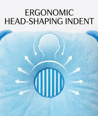 Baby Shaping Head Support Pillow – Soft Memory Foam Infant Pillow (1 Piece)