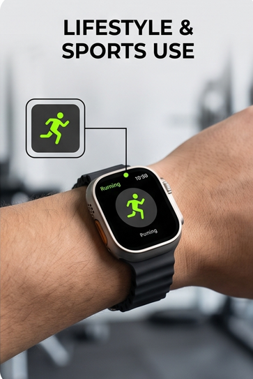 Pro Ultra Smartwatch – Bluetooth Fitness Smart Watch, Black
