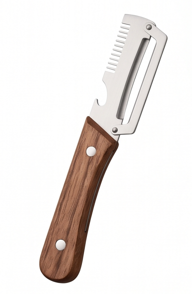 3-in-1 Multifunctional Vegetable Peeler with Wooden Grip