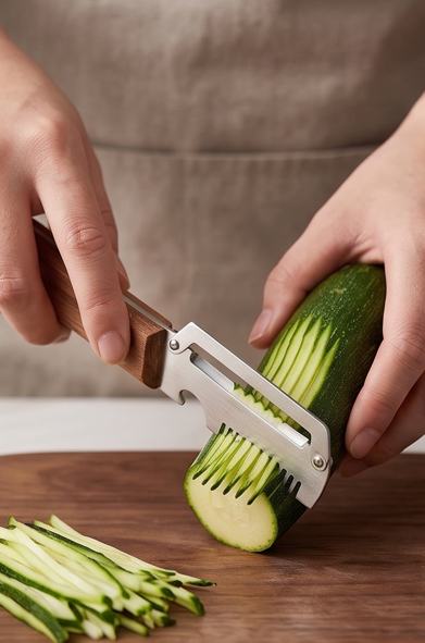 3-in-1 Multifunctional Vegetable Peeler with Wooden Grip