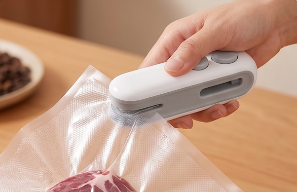 2-in-1 Portable Mini Bag Sealer & Cutter – USB Rechargeable Magnetic Heat Sealing Machine