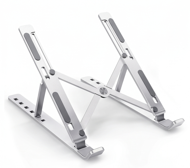 Foldable Aluminium Laptop Stand – Adjustable Ergonomic Laptop Holder for 10–17 Inch Laptops