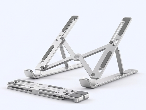 Foldable Aluminium Laptop Stand – Adjustable Ergonomic Laptop Holder for 10–17 Inch Laptops