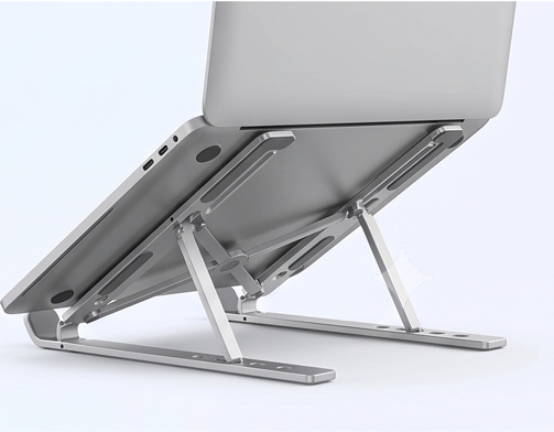 Foldable Aluminium Laptop Stand – Adjustable Ergonomic Laptop Holder for 10–17 Inch Laptops