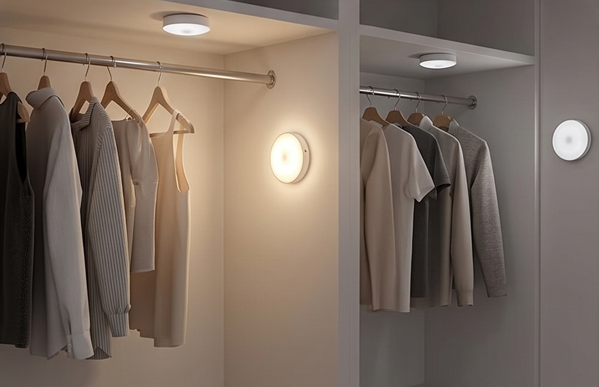 Motion Sensor LED Night Light with USB Rechargeable Battery – Wireless Self-Adhesive Wall Light
