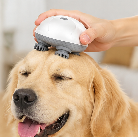 Electric Pet & Cat Massager – Vibration Head Massager for Pets