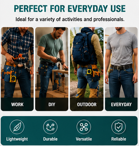 Buckleless Belt Hook – Adjustable No-Buckle Belt Tool Holder for Men & Women