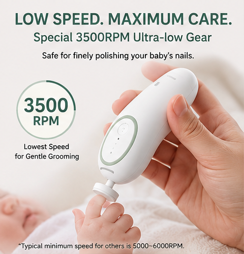Gentle Baby Nail Trimmer Electric Rechargeable – Safe & Quiet Nail Care for Babies