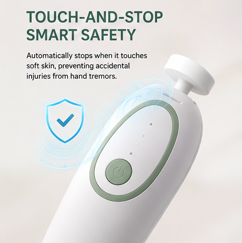 Gentle Baby Nail Trimmer Electric Rechargeable – Safe & Quiet Nail Care for Babies
