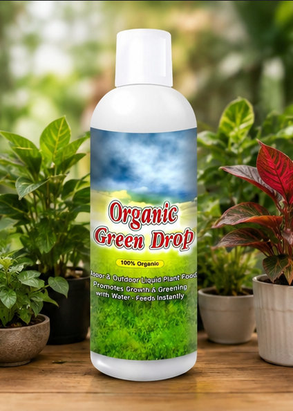 Organic GreenDrop Plant Food Liquid Fertilizer – Plant Growth & Greening | Pack of 1