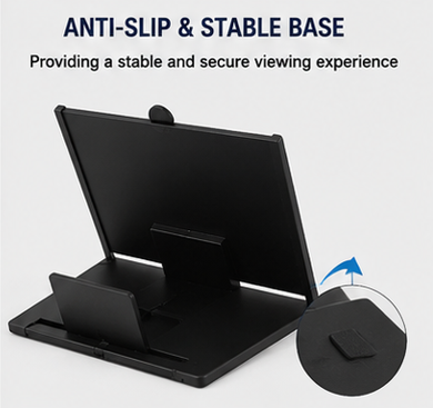 Mobile Phone Video Screen Magnifier – HD Screen Enlarger with Foldable Stand for Movies, Videos & Gaming