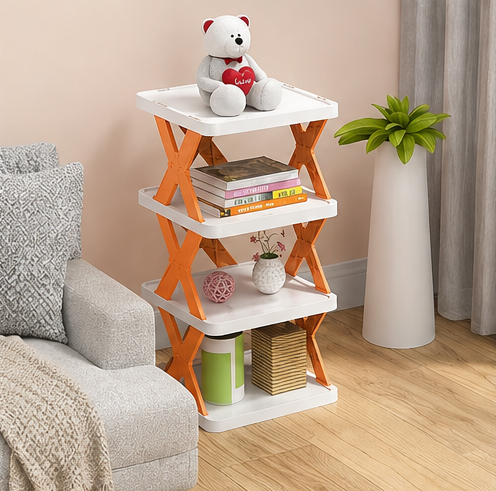 4 Layer Shoes Stand – Multifunctional Entryway Foldable & Collapsible Door Shoe Rack