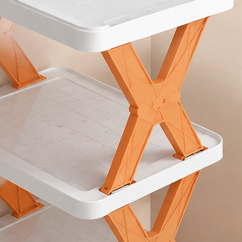4 Layer Shoes Stand – Multifunctional Entryway Foldable & Collapsible Door Shoe Rack