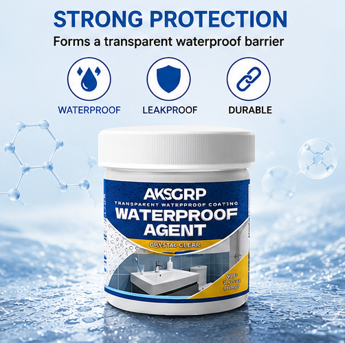 Transparent Waterproof Agent (Pack of 2) | Crystal Clear Waterproof Coating for Wall, Roof, Tile & Crack Sealing