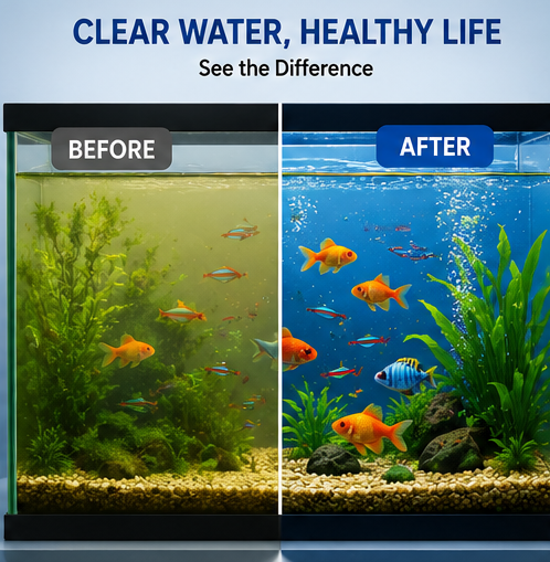 Aquarium Water Cleaner Liquid (Pack of 2) | Fish Tank Water Clarifier & Algae Control Solution