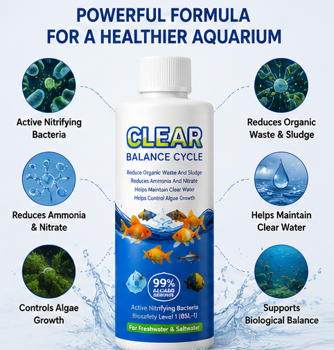 Aquarium Water Cleaner Liquid (Pack of 2) | Fish Tank Water Clarifier & Algae Control Solution
