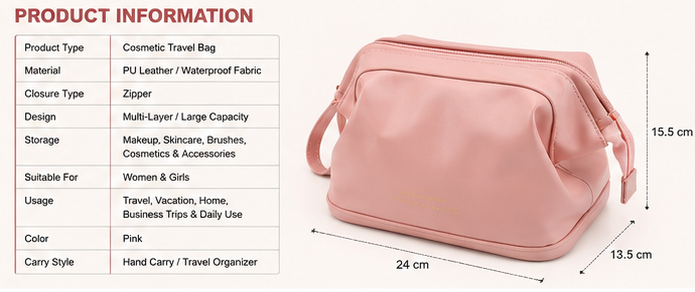 Large Capacity Cosmetic Travel Bag