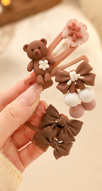 Blubby 14 Pcs Cute Cartoon Hair Clips Set for Girls & Kids | Adorable Hair Pin Accessories