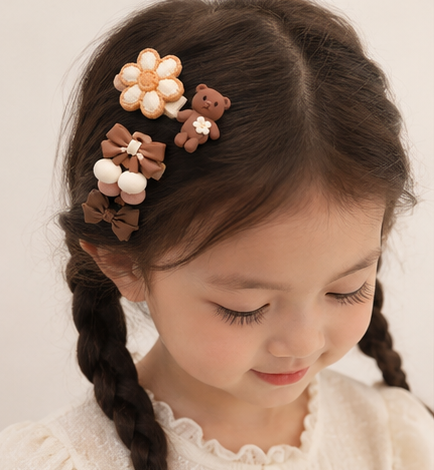 Blubby 14 Pcs Cute Cartoon Hair Clips Set for Girls & Kids | Adorable Hair Pin Accessories