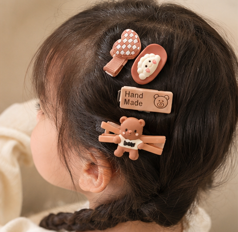 Blubby 14 Pcs Cute Cartoon Hair Clips Set for Girls & Kids | Adorable Hair Pin Accessories