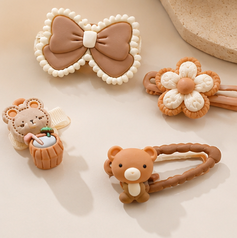Blubby 14 Pcs Cute Cartoon Hair Clips Set for Girls & Kids | Adorable Hair Pin Accessories