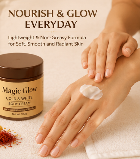 Magic Glow Gold & White Body Cream – Pack of 2