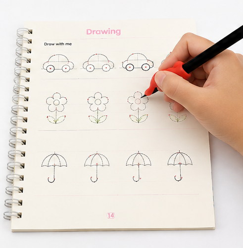 Magic Practice Copybook – 4 Books + 10 Refills