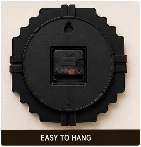 Radha Krishna Analog Wall Clock – Black & Brown