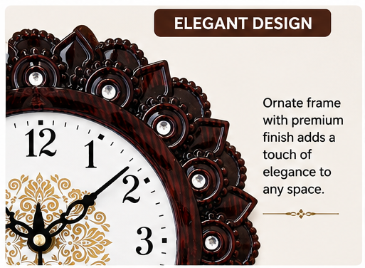 Elegant Decorative Analog Wall Clock
