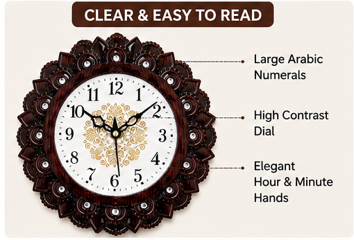 Elegant Decorative Analog Wall Clock