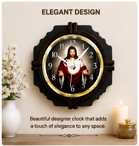 Decorative Jesus Wall Clock for Home & Office