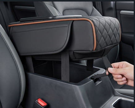 Premium PU Leather Car Armrest Cover – Soft, Scratch-Resistant & Universal Fit