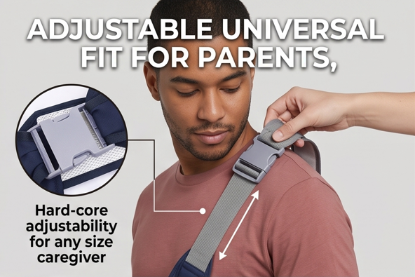 Adjustable Baby Sling Carrier – Breathable Cotton Mesh Hip Carrier for New-borns (1 Piece)