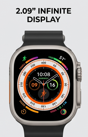 Pro Ultra Smartwatch – Bluetooth Fitness Smart Watch, Black