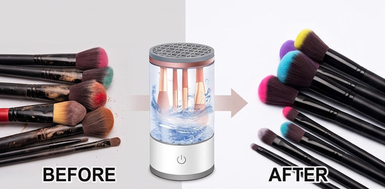 Electric Makeup Brush Cleaner & Dryer – Automatic Brush Cleaning Machine