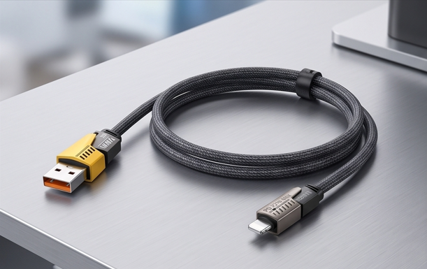 65W 4-in-1 Fast Charging Cable – USB-A to USB-C, Lightning & Type-C Data Cable