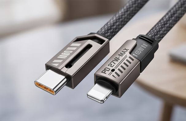 65W 4-in-1 Fast Charging Cable – USB-A to USB-C, Lightning & Type-C Data Cable