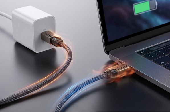 65W 4-in-1 Fast Charging Cable – USB-A to USB-C, Lightning & Type-C Data Cable